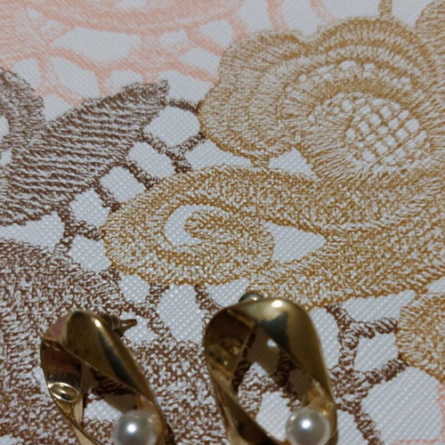Steel earrings with pearl elegant, like new