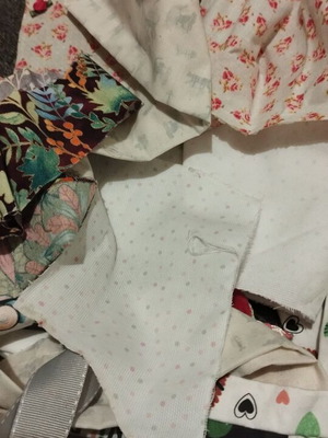 Fabric pieces for crafts and patchwork