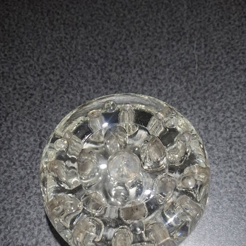 Crystal Flower Frog with 19 Holes like new, vintage pressed glass