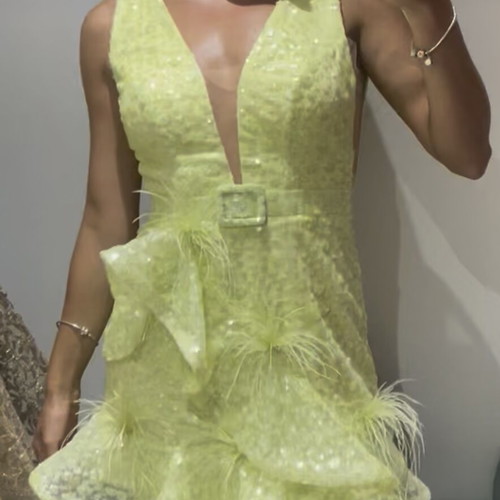 Lime Dress from InStyle shop like new, ideal for wedding guest