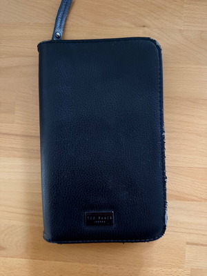 Black leather Ted Baker passport wallet used