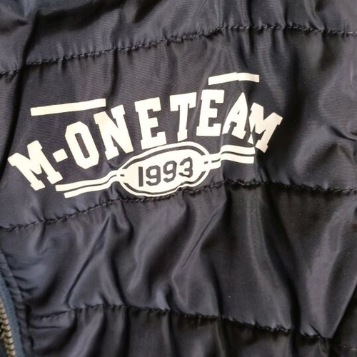 M One waterproof kids jacket like new, blue, with zipper and pockets