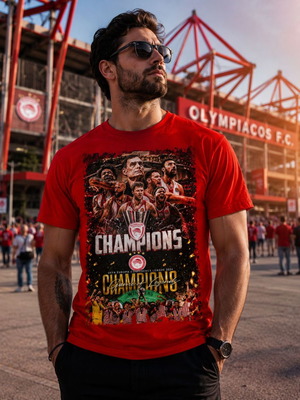 Olympiacos 2026 Red T Shirt new, cotton fan apparel