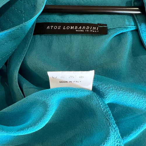 Atos Lombardini silk blouse like new, blue