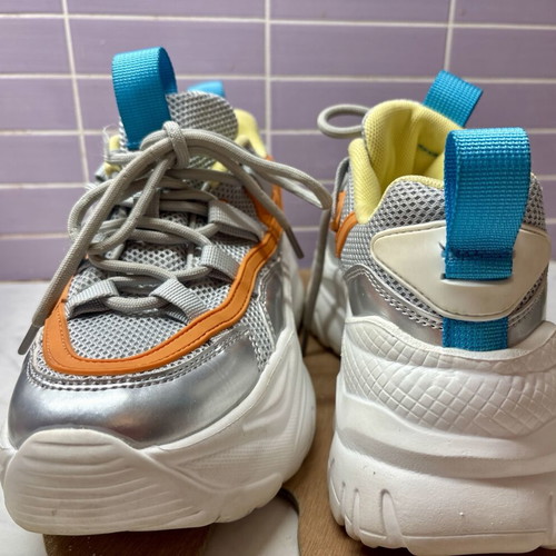 Renato Garini Chunky Sneakers silver multicolor size 36 like new