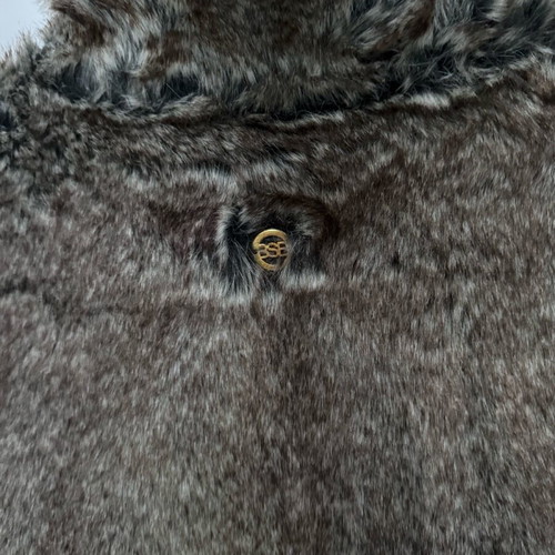 Fur vest BSB like new, size 40, gray and brown