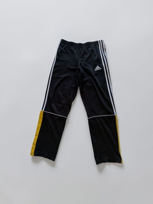 Adidas track pants medium black with yellow details like new
