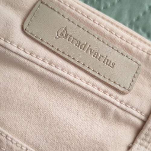 Stradivarius spring fabric pants beige size 40 like new
