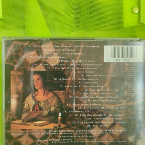 The Scarlet Letter CD used, soundtrack by John Barry