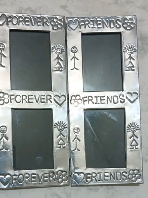 Metal photo frame for 4 photos like new 20x23 cm