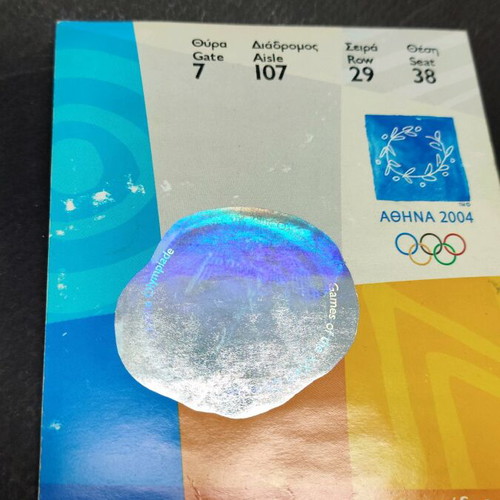 Athens 2004 opening ceremony ticket used