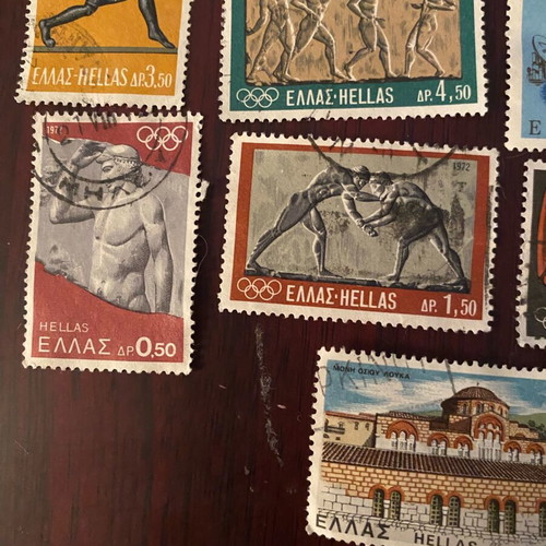 Greek stamps used from 1972