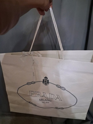 Prada very large bag used with ribbon