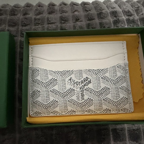 Goyard wallet new, white with accessories