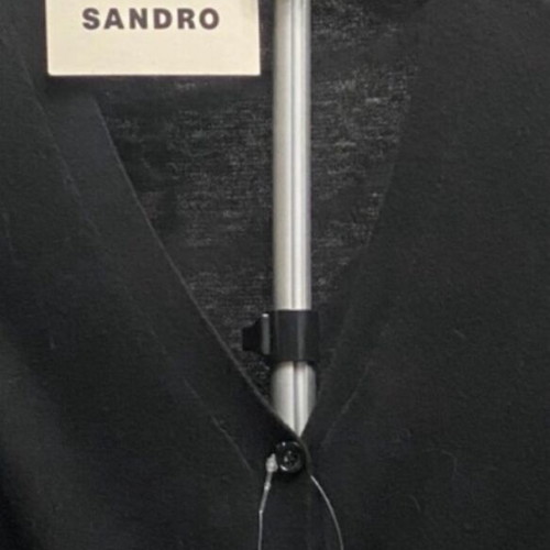 Sandro vest new, classic with 100% silk sleeves, black