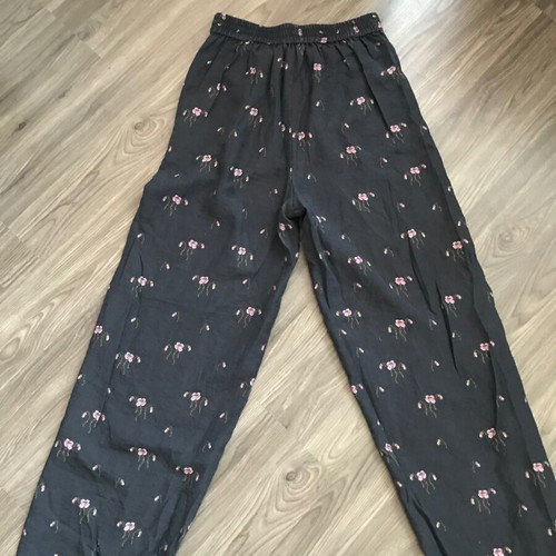 & Other Stories Lyocell Pants High Waist Wide Leg XS Black Like New