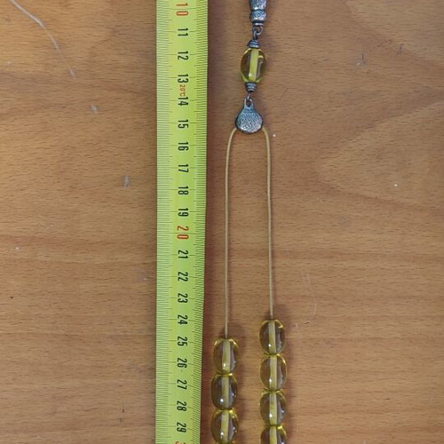 Komboloi with Natural Latin American Amber and Inclusions, Mint Condition