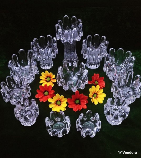  sillogi kiropigia 12 tm. Kosta Boda "Sunflower" Art by Goran Warff Sweden full lead crystal 70'