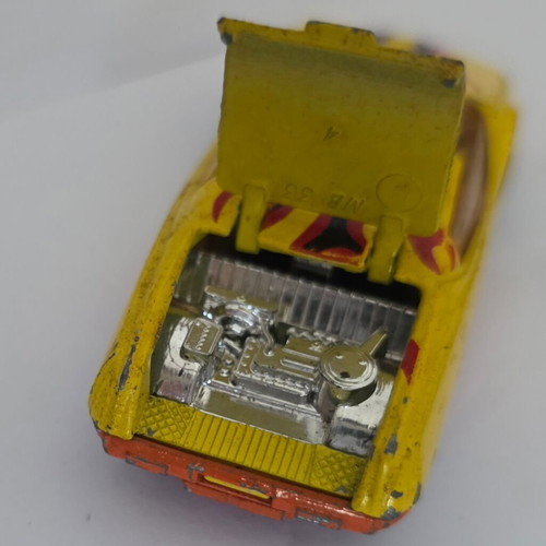 Matchbox Lesney No.33 Diecast 1/64 Yellow Red Flames Datsun