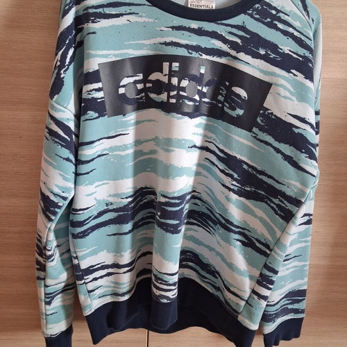 Adidas sweatshirt medium size blue turquoise new