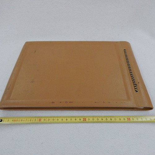 Photo album with embossed copper cover used, Parthenon design