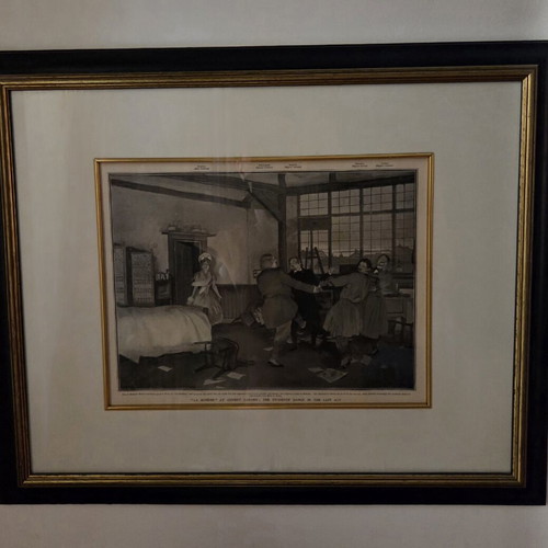 Vintage La Bohème Act IV engraving with luxury frame, like new