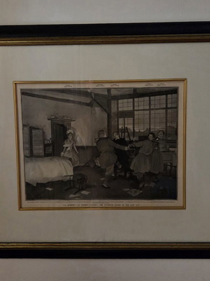 Vintage La Bohème Act IV engraving with luxury frame, like new
