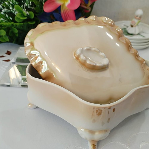 Titov Veles Jugoporcelan porcelain jewelry box like new