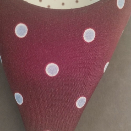 Prada fabric mules like new, burgundy with lilac polka dots size 39.5