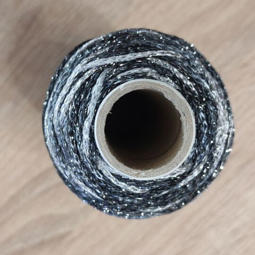 Metallic Thread knitting yarn with iridescent thread, black, gray, purple, pink new