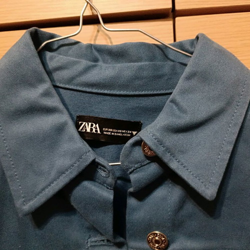 Μπλε φόρεμα Zara σαν καινούργιο, χοντρό ύφασμα, μέγεθος XS