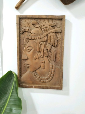 Peruvian wood carving used with Maya profile 41 cm