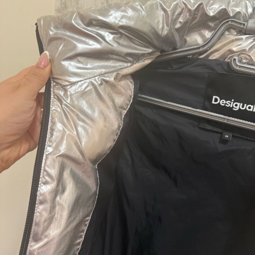 Desigual silver jacket used with local color fading