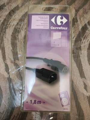 Carrefour power extension cable 1.8 m brand new sealed