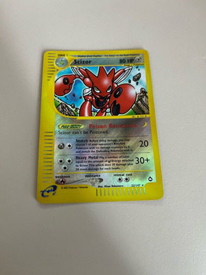 Scizor 32/147 AQ Reverse Holofoil Rare in excellent condition
