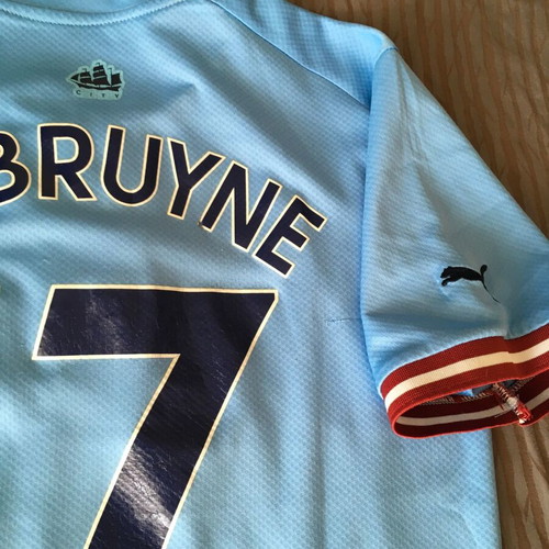 Puma Manchester City De Bruyne #17 Soccer Jersey used, size S/M