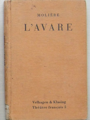 L'avare του Moliere μεταχειρισμένο γαλλικό βιβλίο σκληρό εξώφυλλο 1941