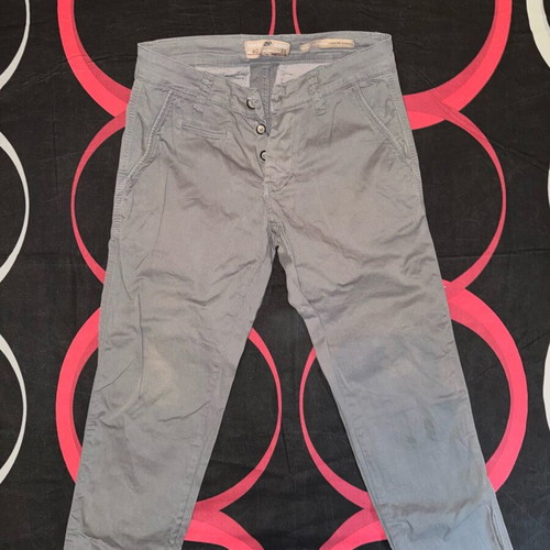 Men's gray chino pants slim fit used, size 40