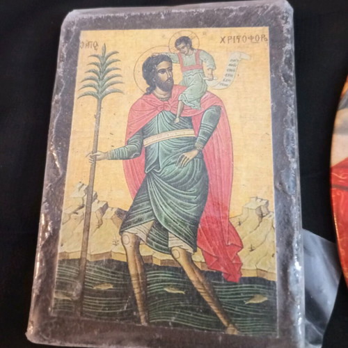 Metal religious icons used, pack of small old images