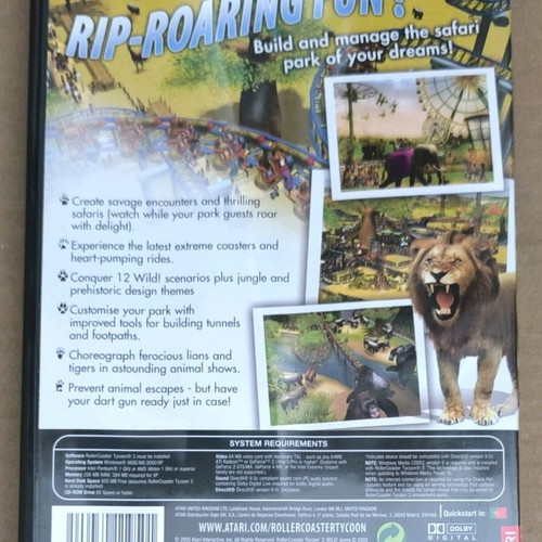 Rollercoaster Tycoon 3 Wild! Expansion Pack for PC like new