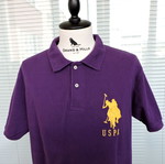 U.S. Polo Assn. Oversized Purple Polo Shirt, Size L