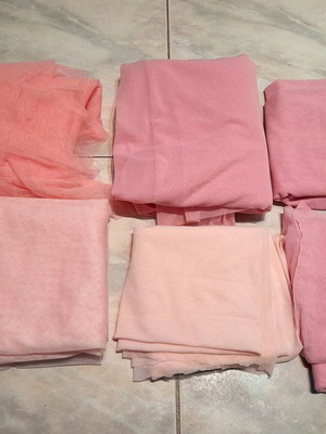 Τούλια ρόζ ελαστικά και σταθερά καινούργια