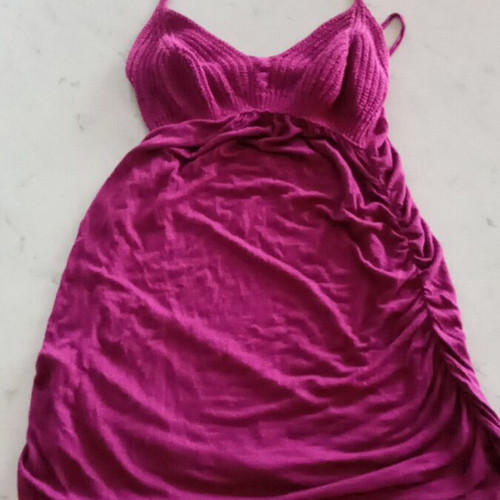 Women's blouse with knitted bust detail, used in good condition