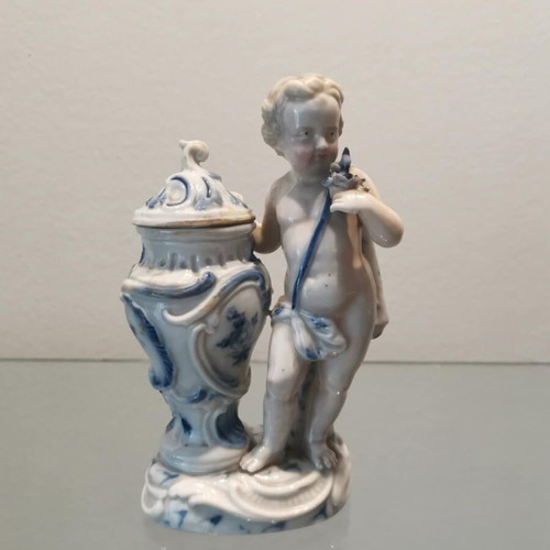 Johanson Roth Porcelain Cupid statue with amphora used