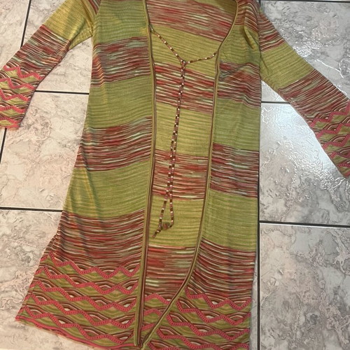Missoni long knit dress cardigan, multicolor