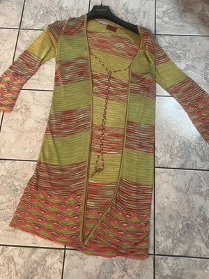 Missoni long knit dress cardigan, multicolor