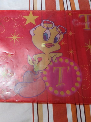Folder with button A4 used, plastic Tweety
