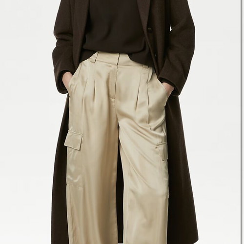 Autograph long coat brown new, size UK 14
