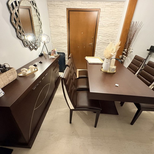 Wooden living room buffet table