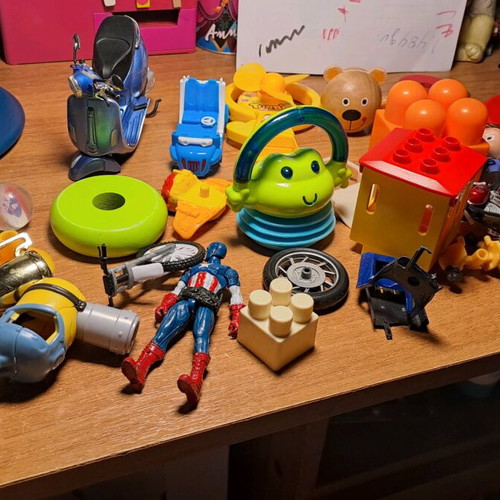 Children's toys used, pack with missing parts